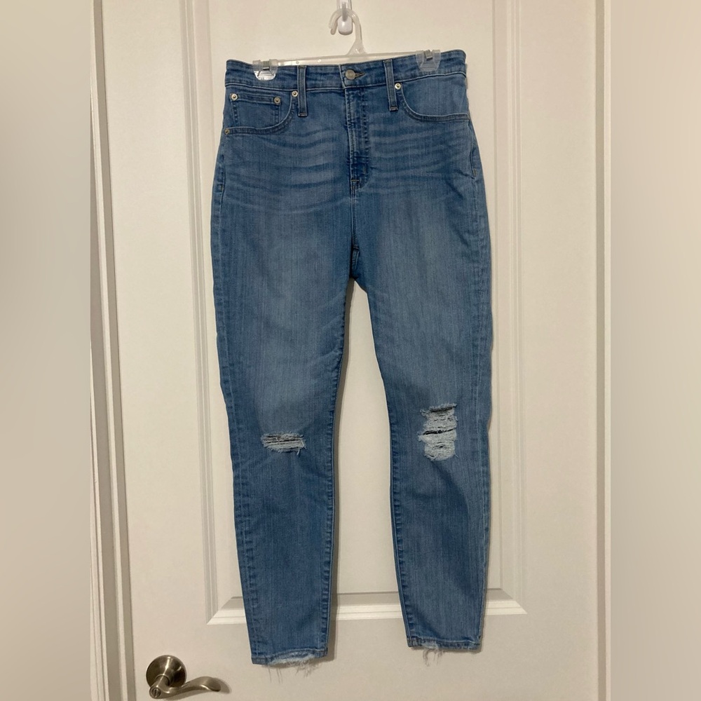 J. Crew Curvy Toothpick Distressed Jeans Women’s size 30